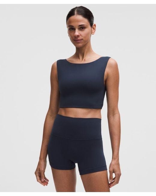 lululemon athletica Blue Bend This Boat And Scoop Bra