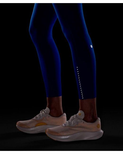 lululemon athletica Blue – Fast And Free 6-Pocket High-Rise Tight Leggings Design – 25" – – Size 14