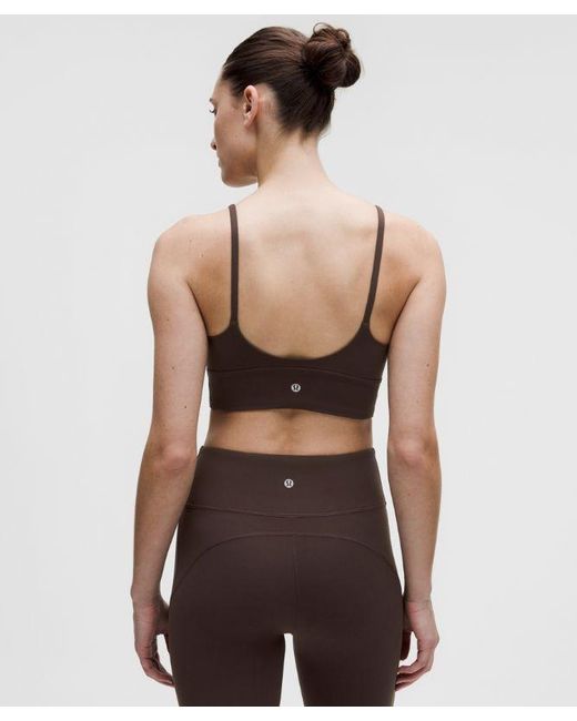 lululemon athletica Brown – Focuser High-Neck Sports Bra Light Support, A/B Cup – –