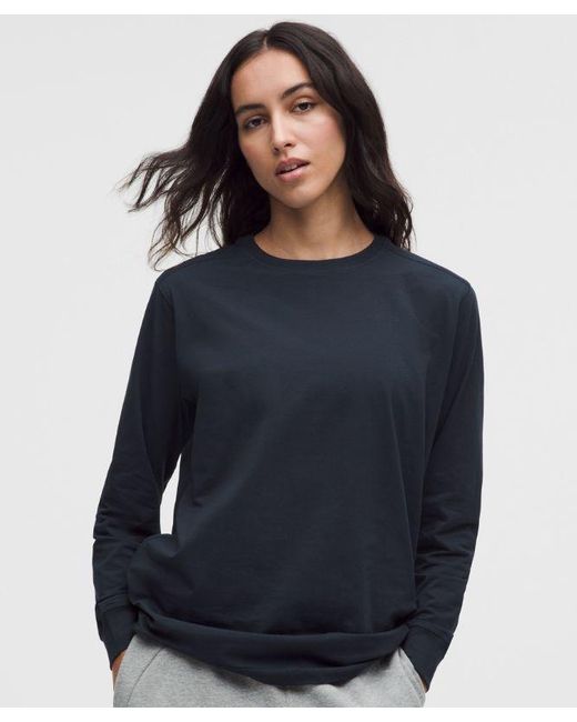 lululemon athletica Blue – All Yours Organic Long-Sleeve Shirt – –