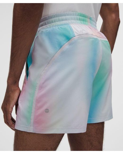lululemon athletica White – Pace Breaker Linerless Shorts Pride – 5" – Color Printed – Size Medium for men