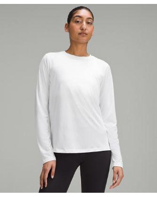 lululemon athletica Ultralight Hip-length Long-sleeve Shirt - Color White - Size 0