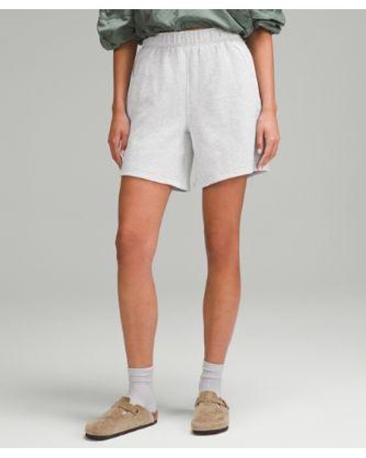 lululemon athletica Blue Scuba Mid-Rise Oversized Short 7"