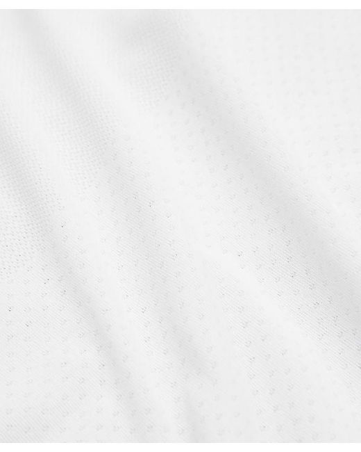 lululemon athletica White – Fast And Free Long-Sleeve Shirt Perforated Stripe – – Size Large