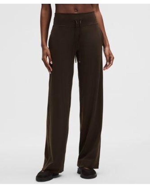 lululemon athletica Black Groove Wide-Leg High-Rise Pant