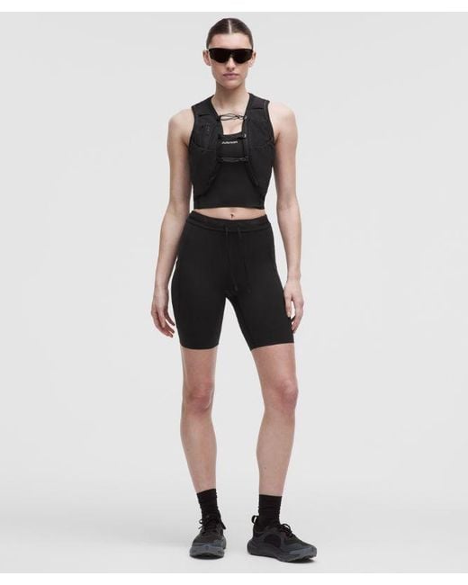 lululemon athletica Black – Fast And Free High-Rise Shorts Drawcord – 8" – – Size 4