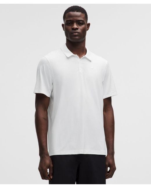 lululemon athletica Logo Sport Polo Short-sleeve - Color White - Size L for men