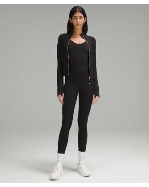 lululemon athletica Define Cropped Jacket Nulu - Color Black/gold - Size 12