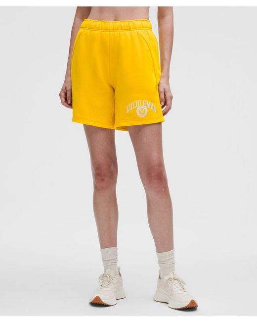 lululemon athletica Yellow Scuba Mid-Rise Oversized Short 7"