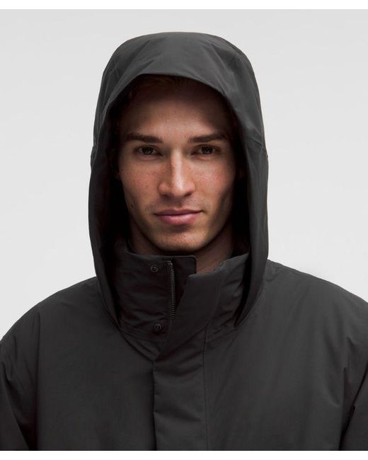 lululemon athletica Black – Stretchseal Insulated Rain Jacket – – Size Large for men