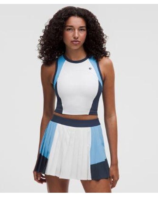 lululemon athletica Blue – Court Champ High-Neck Tennis Tank Top – – Size Medium