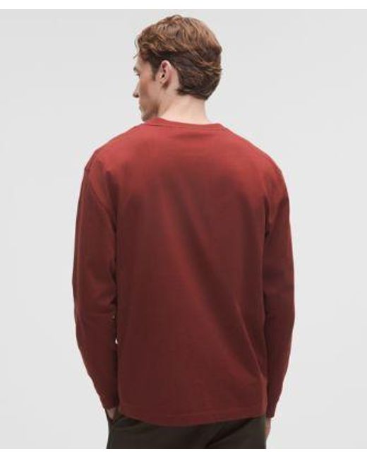 lululemon athletica Red – Heavyweight Jersey Long-Sleeve Shirt – – Size Large for men