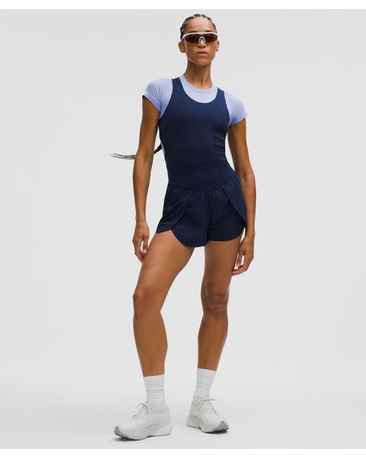lululemon athletica Blue Go Further Split-Short Runsie 3"
