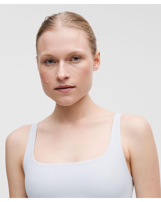 lululemon athletica White Bend This Scoop And Square Bra Light Support, A-C Cups