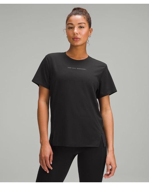 lululemon athletica Black Relaxed-fit Running T-shirt Graphic