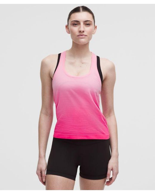 lululemon athletica Red Swiftly Tech Scoop-Neck Tank Top 2.Waist Length