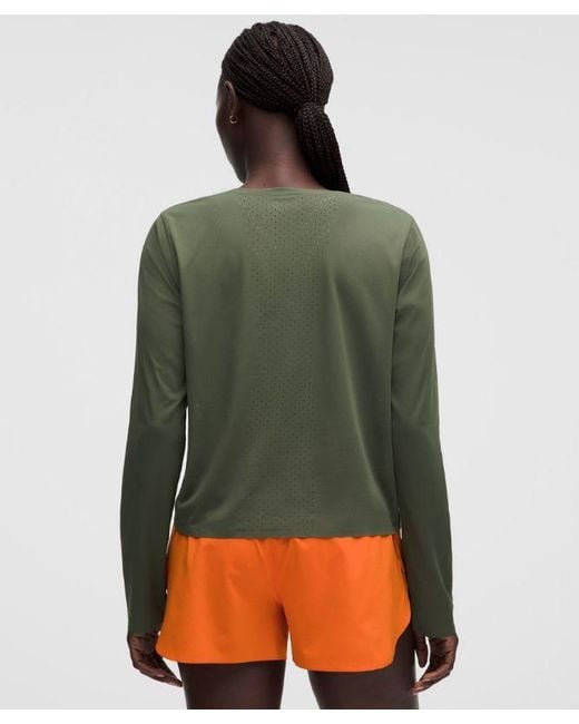 lululemon athletica Green – Fast And Free Long-Sleeve Shirt – – Size Large