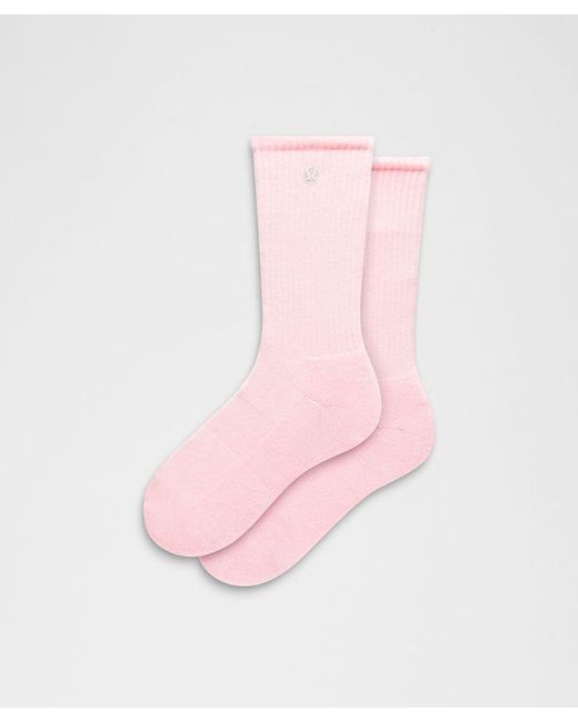 lululemon athletica Pink Daily Essential Crew Socks