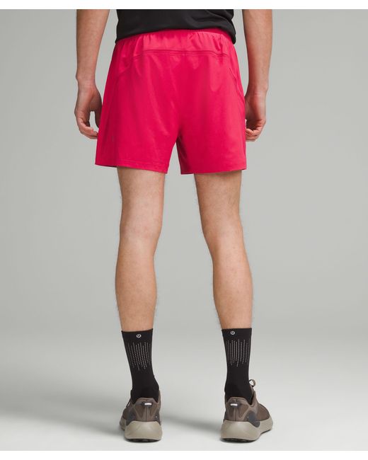 lululemon athletica Pink Pace Breaker Lined Shorts 5" for men