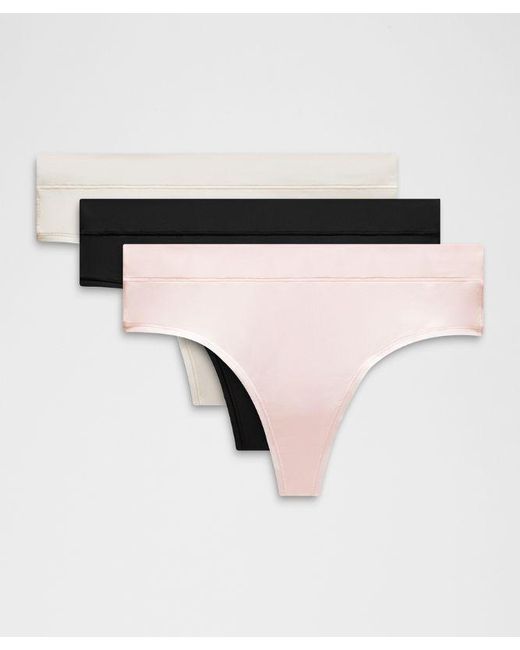 lululemon athletica Natural Underease High-Rise Thong Underwear 3 Pack