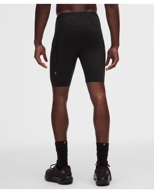 lululemon athletica Black – Fast And Free Half Tights Design – 8" – – Size Large for men