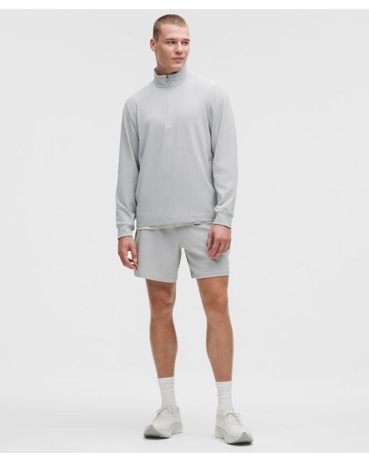 lululemon athletica Gray – Reflective Knit Running Half Zip Long-Sleeve Top – – Size Large for men