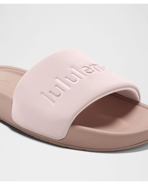 lululemon athletica Pink – Restfeel Slides Graphic – – Size 14