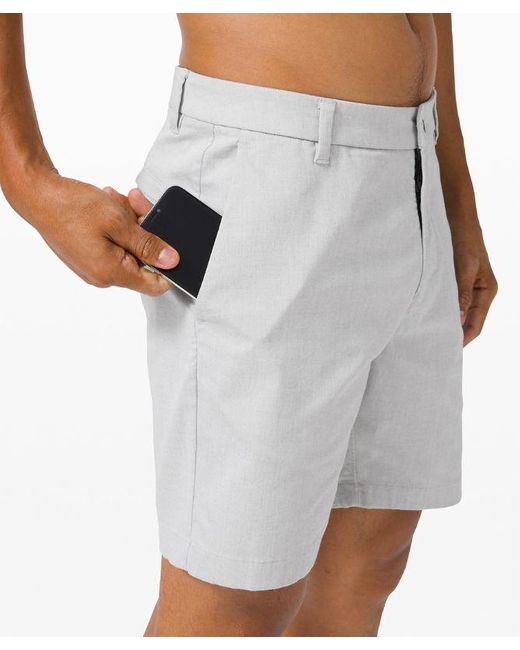 lululemon athletica White – Commission Classic-Fit Shorts Oxford – 7" – / – for men