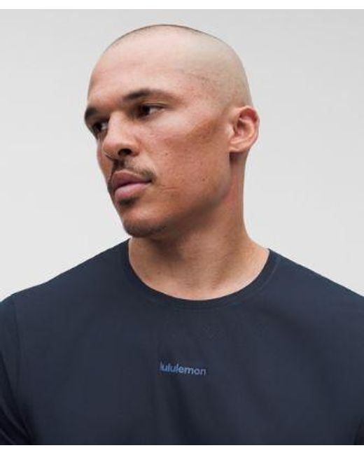 lululemon athletica Blue – Fast And Free Short-Sleeve Shirt Race Length – – Size Large for men
