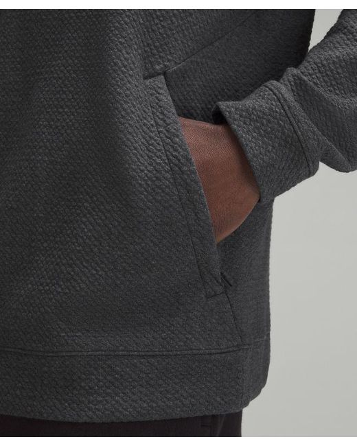 lululemon athletica Gray – Textured Double-Knit Half Zip Sweatshirt – – for men
