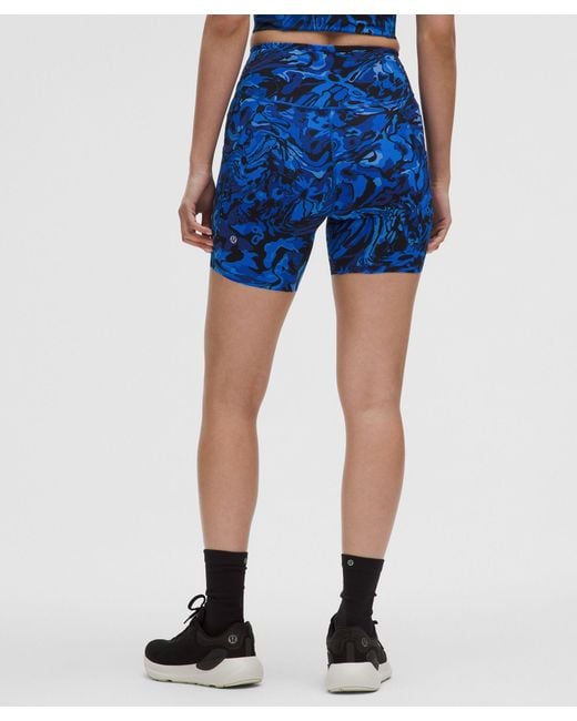 lululemon athletica Blue Fast And Free High-Rise Short 6"