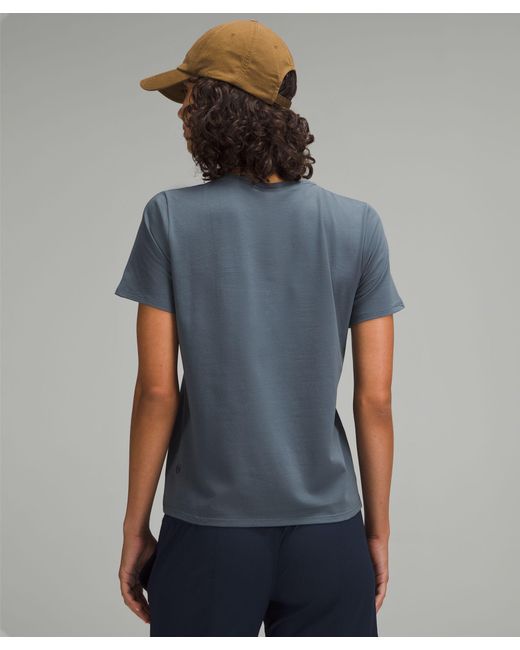 lululemon athletica Blue – Organic Cotton Crewneck T-Shirt – / –