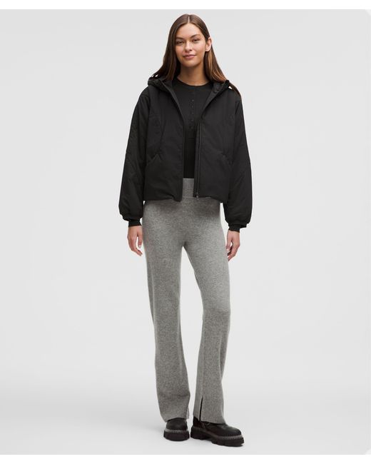 lululemon athletica Black Water-Resistant Insulated Hooded Jacket