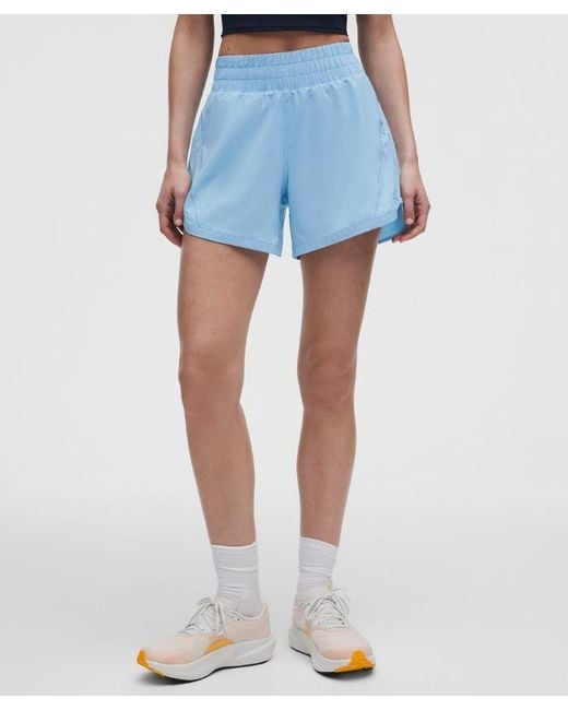 lululemon athletica Blue – Track That High-Rise Lined Shorts – 5" – – Size 14