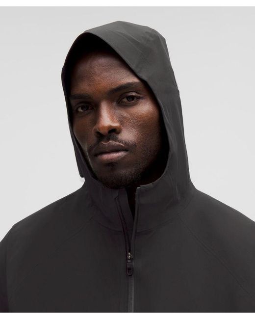 lululemon athletica Black Stretch Glyde Waterproof Jacket for men