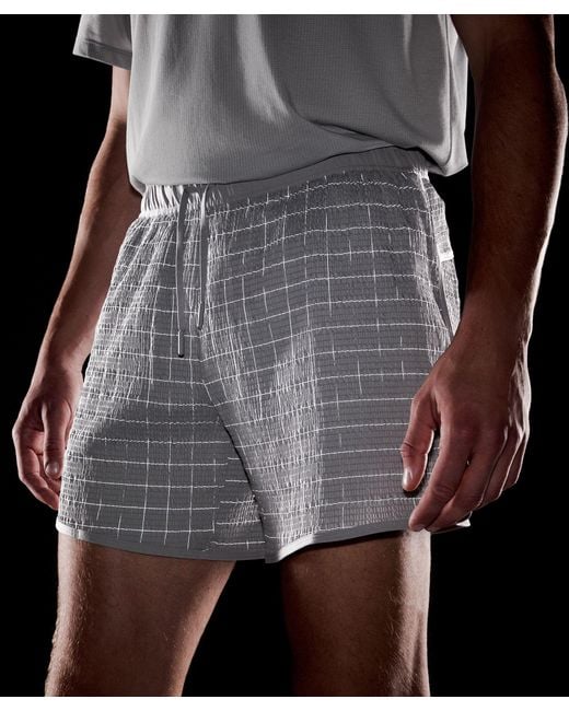 lululemon athletica Black – Mile Maker Reflective Linerless Shorts – 6" – – Size Large for men