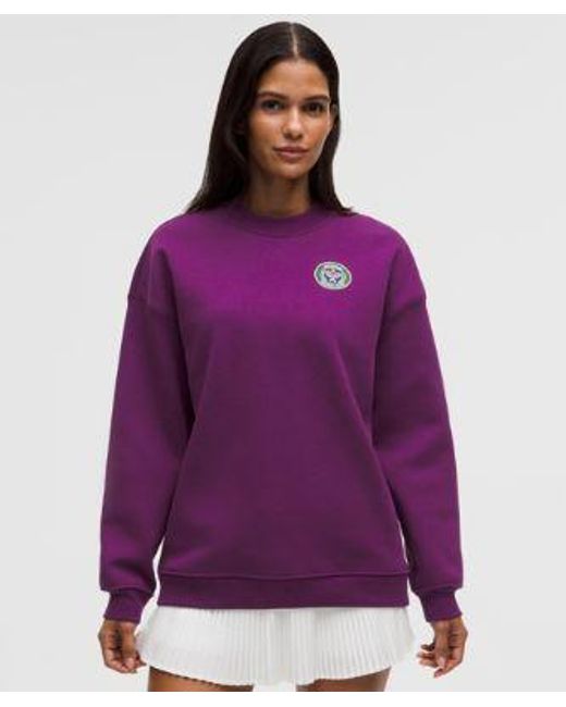 lululemon athletica Purple – Big Cozy Ultra-Oversized Pullover Hoodie Tennis Club – – Size Medium