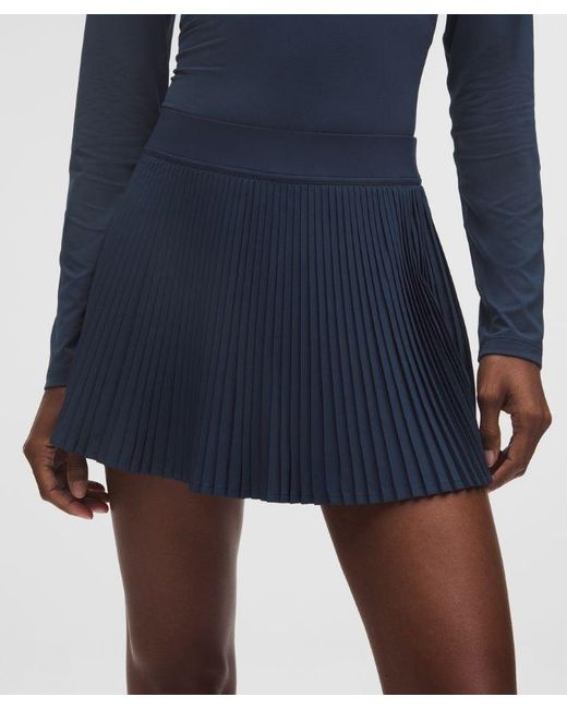 lululemon athletica Blue Repleat High-Rise Tennis Skirt