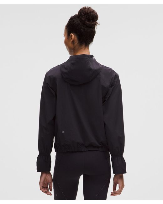 lululemon athletica Black Translucent Hooded Jacket