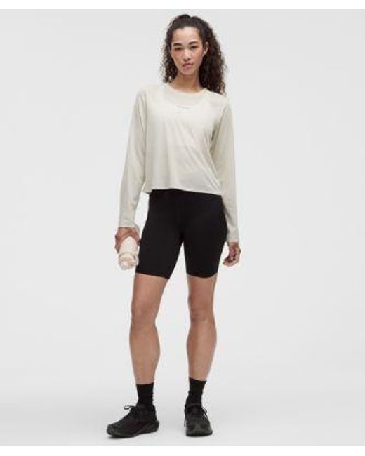 lululemon athletica White – Fast And Free Long-Sleeve Shirt – – Size Large