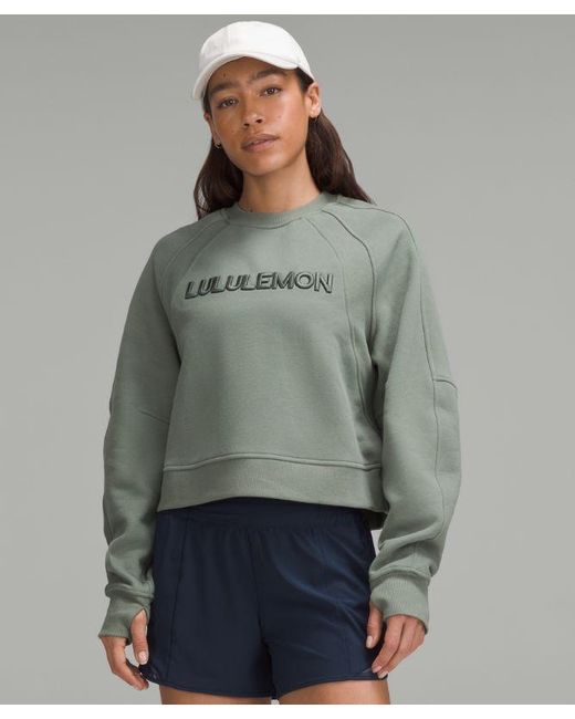lululemon Scuba Oversized Pullover Wordmark in Green Lyst UK