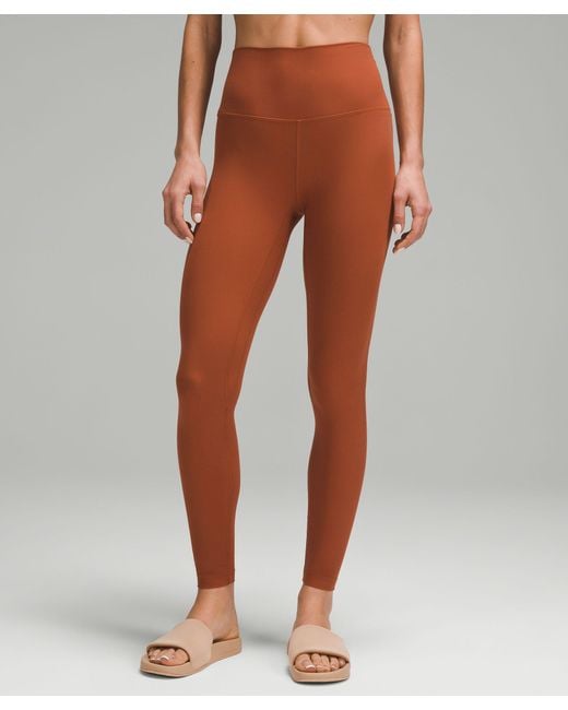 lululemon athletica Orange Align Ribbed High-rise Pants - 28" - Color Brown - Size 0