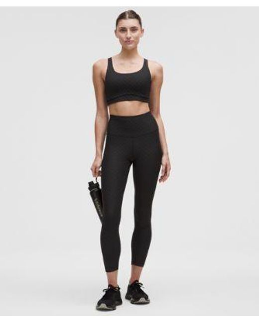 lululemon athletica Black – 3D Jacquard Diamond Train High-Rise Tight Leggings – 25" – – Size 4
