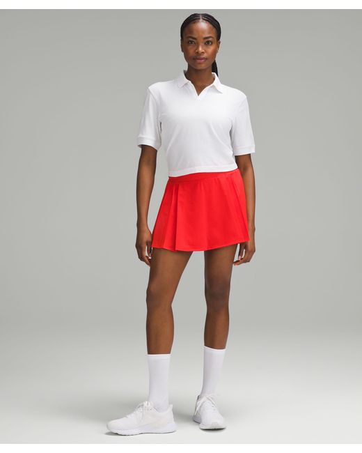 lululemon athletica Red Side-pleat High-rise Tennis Skirt