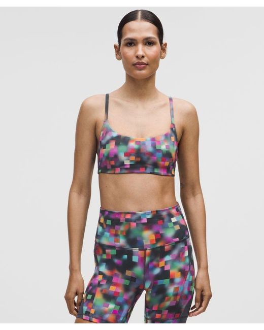 lululemon athletica Blue Wunder Train Strappy Racer Bra Light Support, A/B Cup