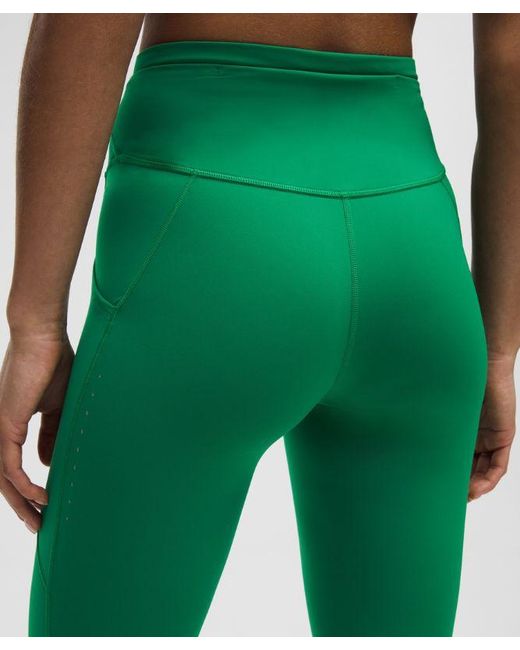 lululemon athletica Green Fast And Free High-Rise Crop 19"