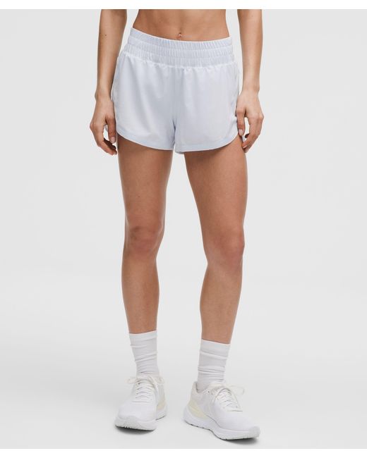 lululemon athletica White Track That High-Rise Lined Shorts 3"