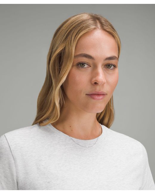 lululemon athletica White Organic Cotton Straight-Hem Crewneck T-Shirt