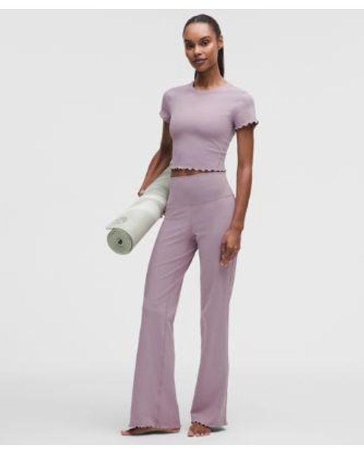 lululemon athletica Purple – Align Lettuce-Hem Baby Tee – /Pastel – Size 4