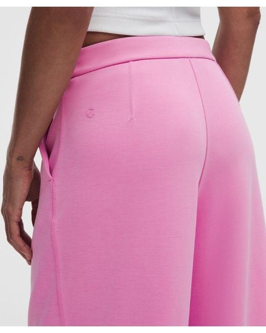 lululemon athletica Pink – Softstreme Pintuck High-Rise Wide-Leg Pants Regular – – Size Large